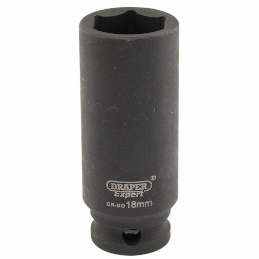 Draper Expert HI-TORQ® 6 Point Deep Impact Socket, 3,8 Sq. Dr., 18mm