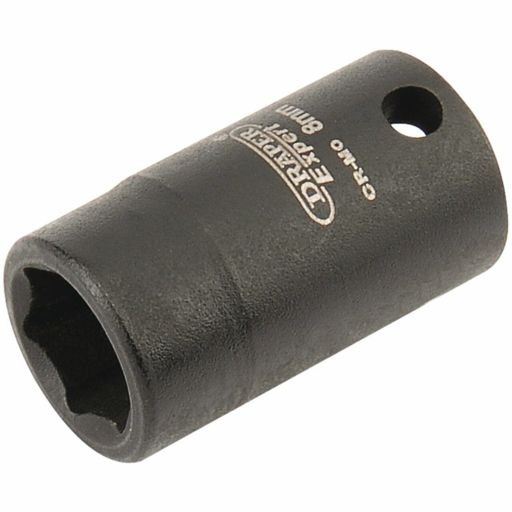Draper Expert HI-TORQ® 6 Point Impact Socket, 1,4 Sq. Dr., 8mm