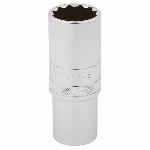 Draper HI-TORQ® 12 Point Deep Socket, 1,2 Sq. Dr., 22mm