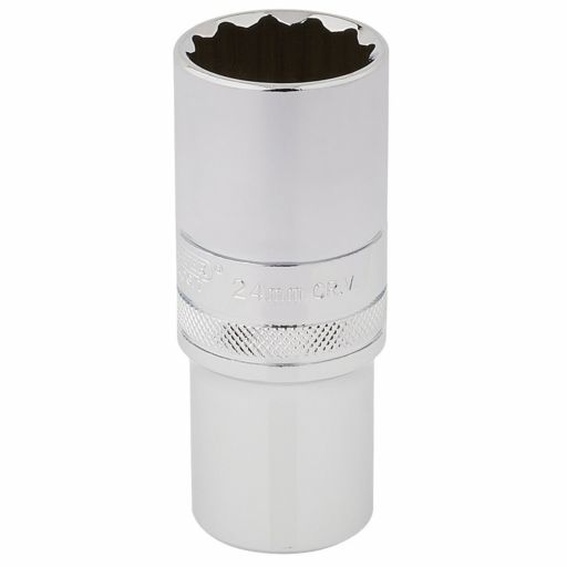 Draper HI-TORQ® 12 Point Deep Socket, 1,2 Sq. Dr., 24mm