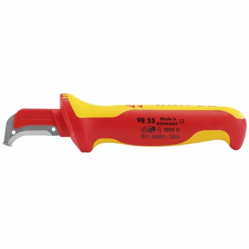 Draper Knipex 98 55 Fully Insulated Cable Dismantling Knife, 155mm