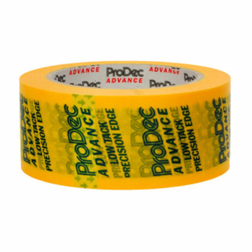 Low Tack Precision Masking Tape, Yellow, 48 mm, 50 m
