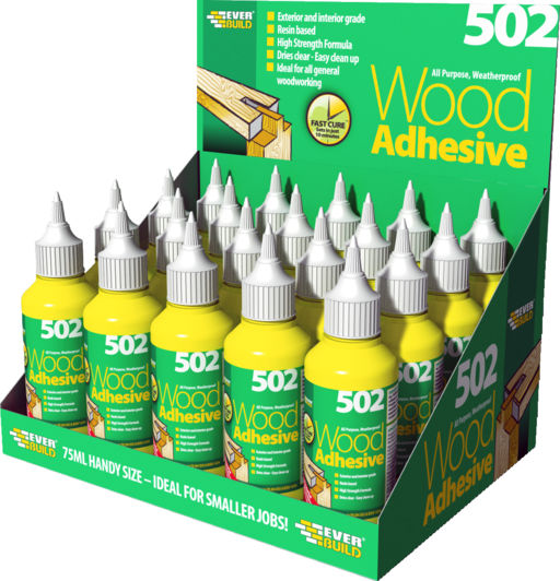 Everbuild 502 All Purpose Weatherproof Wood Adhesive, 1L