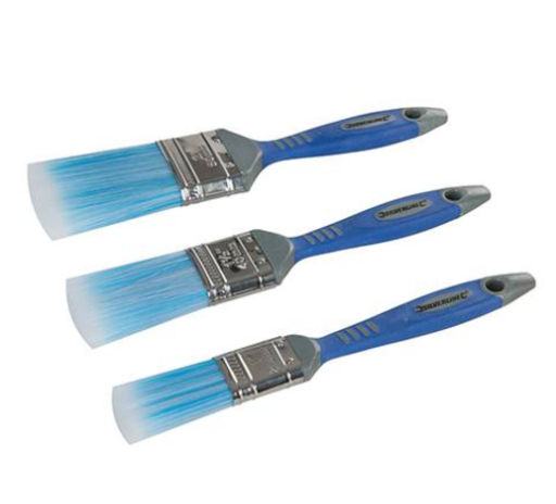 Silverline No-Loss Synthetic Paint Brush Set, 3 pcs